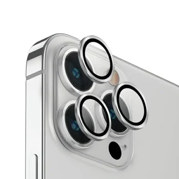 Uniq Optix alumīnija kameras objektīva aizsargs iPhone 14 Pro / Max objektīvam ar aplikatoru - sudraba krāsā |...