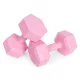 Modernhome HCD-10-PK sešstūra hanteles, 2 x 5 kg, rozā