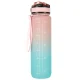 Necaurlaidīga Ūdens Pudele ar Laika Atgādinājuma Marķieri bez BPA, 1L, Rozā Zilā | Motivational Water Bottle...