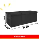 Kruzzel saliekama rotaļlietu kaste ar vāku 132 l 94x39x35 cm, melna