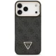 Guess 4G PU Triangle Logo & Stand Camera MagSafe vāciņš iPhone 17 Pro Max, melns