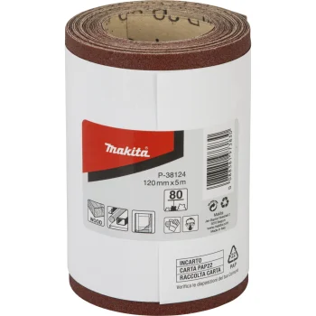 Makita slīpēšanas rullis P-38124, 120 mm x 5 m, K80, sarkans