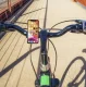 GUB G85 velosipēdu un motociklu telefona turētājs, melns