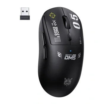 Onikuma DM05 RGB bezvadu un vadu datorspēļu pele, melna