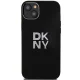 DKNY iPhone 15 Plus vāciņš HC Silicone w Stack Metal Logo, melns