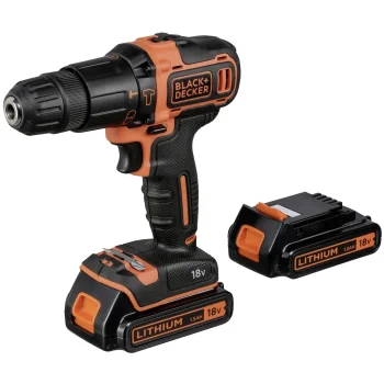 Akumulatora triecienurbjmašīna-skrūvgriezis Black & Decker BDCHD18KB-QW, 18V, 2x 1,5Ah