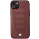 BMW Leather Seats Pattern vāciņš iPhone 14 tālrunim, Bordo