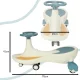 Gravitācijas braucamrīks Swing Fix S4 ar LED riteņiem un mūziku, 76cm, zils/balts