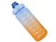 Motivējoša ūdens pudele ar salmiņu un mēratzīmēm, 2000 ml, Zila/Oranža