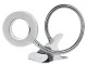 24 LED galda lampa ar klipsi, USB, Balta/Sudraba