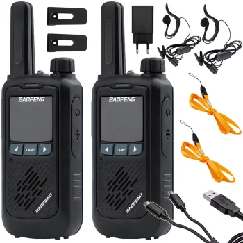 Rācijas Baofeng BF-T17 PMR, 2 gab. komplekts ar lukturi