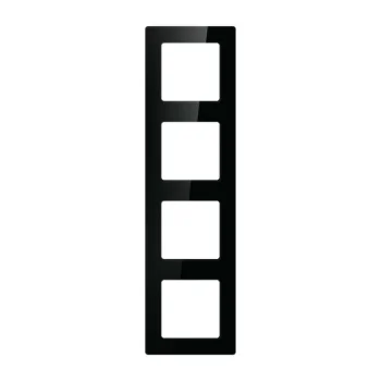 Avatto četrvietīgs rāmis slēdžiem N-TS10-Frame-B4, melns