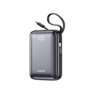 Ārējais akumulators Joyroom JR-PBF29 20000 mAh 22.5W ar diviem kabeļiem, melns