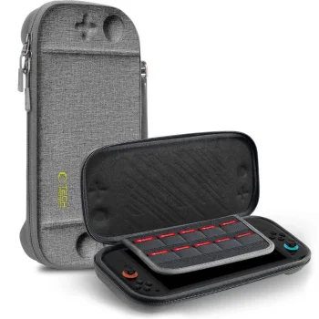 Tech-Protect Slim Pouch maciņš Nintendo Switch 2 pelēks