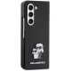 Karl Lagerfeld Samsung Galaxy Z Fold 5 vāciņš Saffiano Karl&Choupette Pin, melns