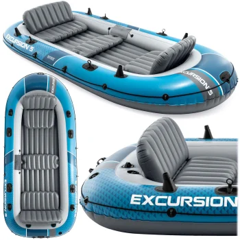 Piepūšamā laiva 5 personām INTEX 66325 Excursion 5 ar airiem un sūkni