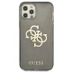 Guess iPhone 12 Pro Max vāciņš Glitter 4G Big Logo Melns
