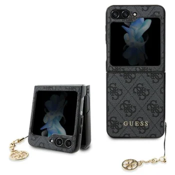 Guess 4G Charms vāciņš Samsung Galaxy Z Flip 5 pelēks