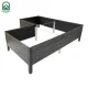 Paaugstinātā dārza dobe KLASIKA Woodlook L-forma, 146x146x30 cm, pelēka
