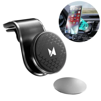 Wozinsky WMH-03 magnētiskais auto telefona turētājs ventilācijas restei Melns