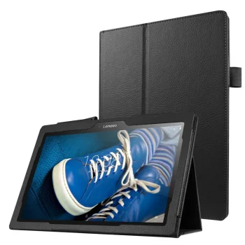 Lenovo IdeaTab 2 A10-30F (TB2-X30L) Litchi Texture Stand Leather Case, Black | Vāks Apvalks Pārvalks Grāmatiņa...