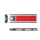 Orico TCM2-C3 M.2 NVMe uz USB-C 10Gb/s SSD diska ietvars, sarkans