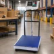 Elektroniskie platformas svari 50x40 cm, 300 kg, sudraba/zila
