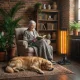 Infrasarkanais sildītājs Bauerkraft 1000 W, vertikāls un horizontāls, ar 50° oscilāciju