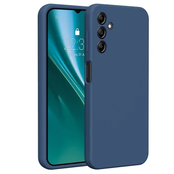 Etteri Silicone Case vāciņš Samsung Galaxy A14 / A14 5G, tumši zils