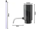 Elektriskais vīna aerators un dozators USB-C, melns