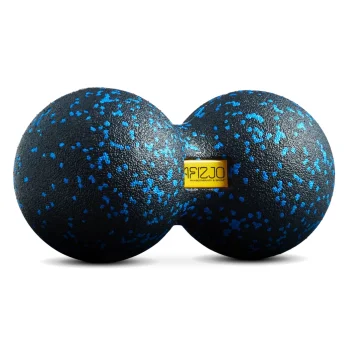 4Fizjo dubultā masāžas bumbiņa EPP 12 cm, melna/zila