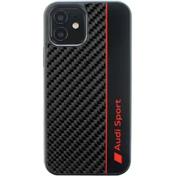 Audi Carbon Fiber Stripe telefona vāciņš iPhone 11 / XR 6.1", melns