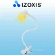Izoxis 00019455 Galda Lampa ar Klipsi un Pamatni, Balta