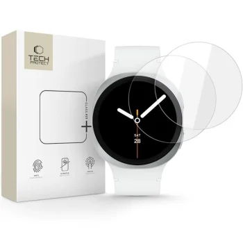 Tech-Protect Glass Fit+ aizsargstikls Samsung Galaxy Watch 8 40mm 2 gab., caurspīdīgs