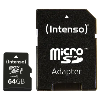 Intenso microSDXC 64GB UHS-I U3 V30 Professional atmiņas karte ar adapteri