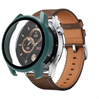Aizsargstikls ar ietvaru Huawei Watch GT3 42mm, zaļš
