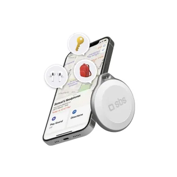SBS Track My Circle IP65 meklētājs ar Apple Find My atbalstu, balts