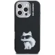 Karl Lagerfeld IML Aquarelle Choupette & Logo vāciņš iPhone 16 Pro, melns