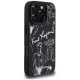 Karl Lagerfeld Grained Pattern & Logo MagSafe vāciņš iPhone 16 Pro, melns