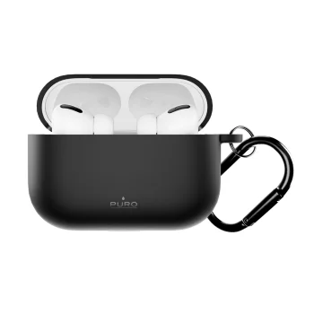 Puro Icon silikona maciņš AirPods Pro 3 austiņām, melns