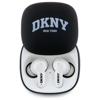 DKNY TWS bezvadu Bluetooth austiņas 3D Rubber Matte Finish, melnas