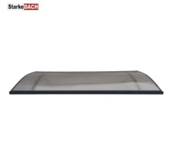 Izliektais durvju jumtiņš STARKEDACH L-160, 160 x 100 x 25 cm, tumši pelēks/bronza