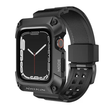 Nillkin DynaGuard siksniņa ar vāciņu priekš Apple Watch 44mm (4/5/6), melna