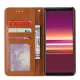 Sony Xperia 5 (J8210 J9210) PU Leather Wallet Book Case Cover, Brown | Vāks Maciņš Maks Grāmatiņa Apvalks