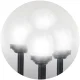Ilumen LS-102 saules bateriju lampas dārzam, baltas bumbas, 4 gab.