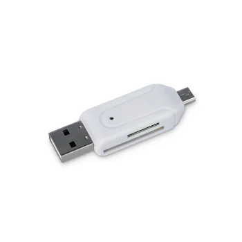 Forever OTG SD un microSD karšu lasītājs USB microUSB, balts