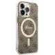 Guess 4G Print MagSafe komplekts iPhone 13 Pro - vāciņš un lādētājs - brūns