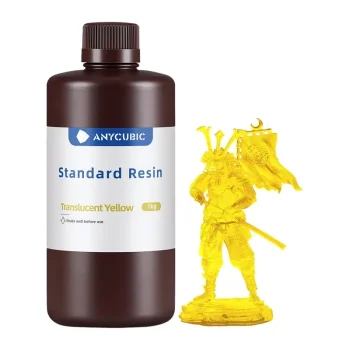 3D printera fotopolimēru sveķi ANYCUBIC Standard Resin, 1 kg, caurspīdīgi dzelteni