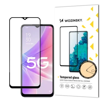 Aizsargstikls Wozinsky Full Glue Realme Narzo 50, ar rāmi, melns