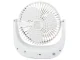 Bezvadu galda ventilators, balts/zelta